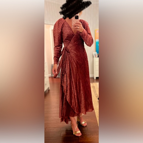 TANYA TAYLOR LAUREEN DRESS SIZE 2  ROSEWOOD MAXI NWT - Picture 2 of 16